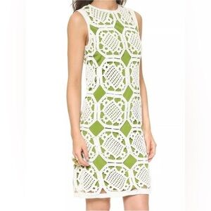 Tory Burch Green Lexi Crochet Dress